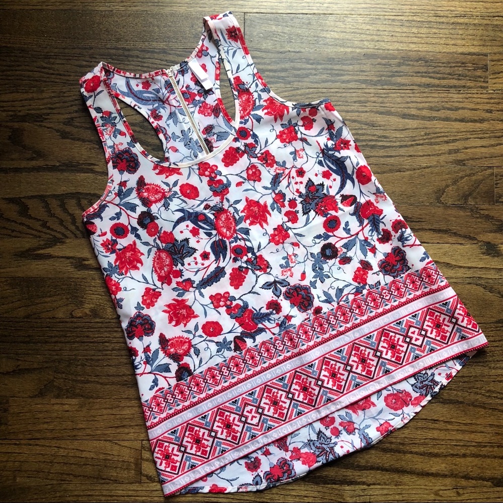 Patriotic Floral Tank!